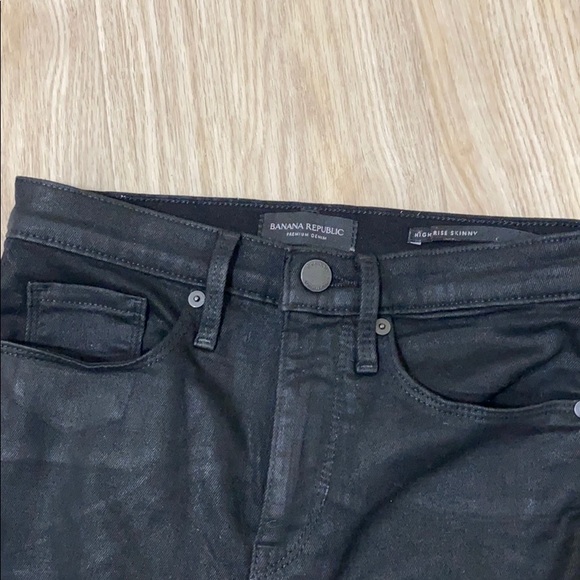 High Rise Black Coated Skinny - Picture 3 of 6